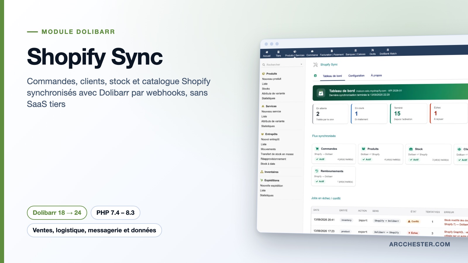 Shopify Sync — module pour Dolibarr