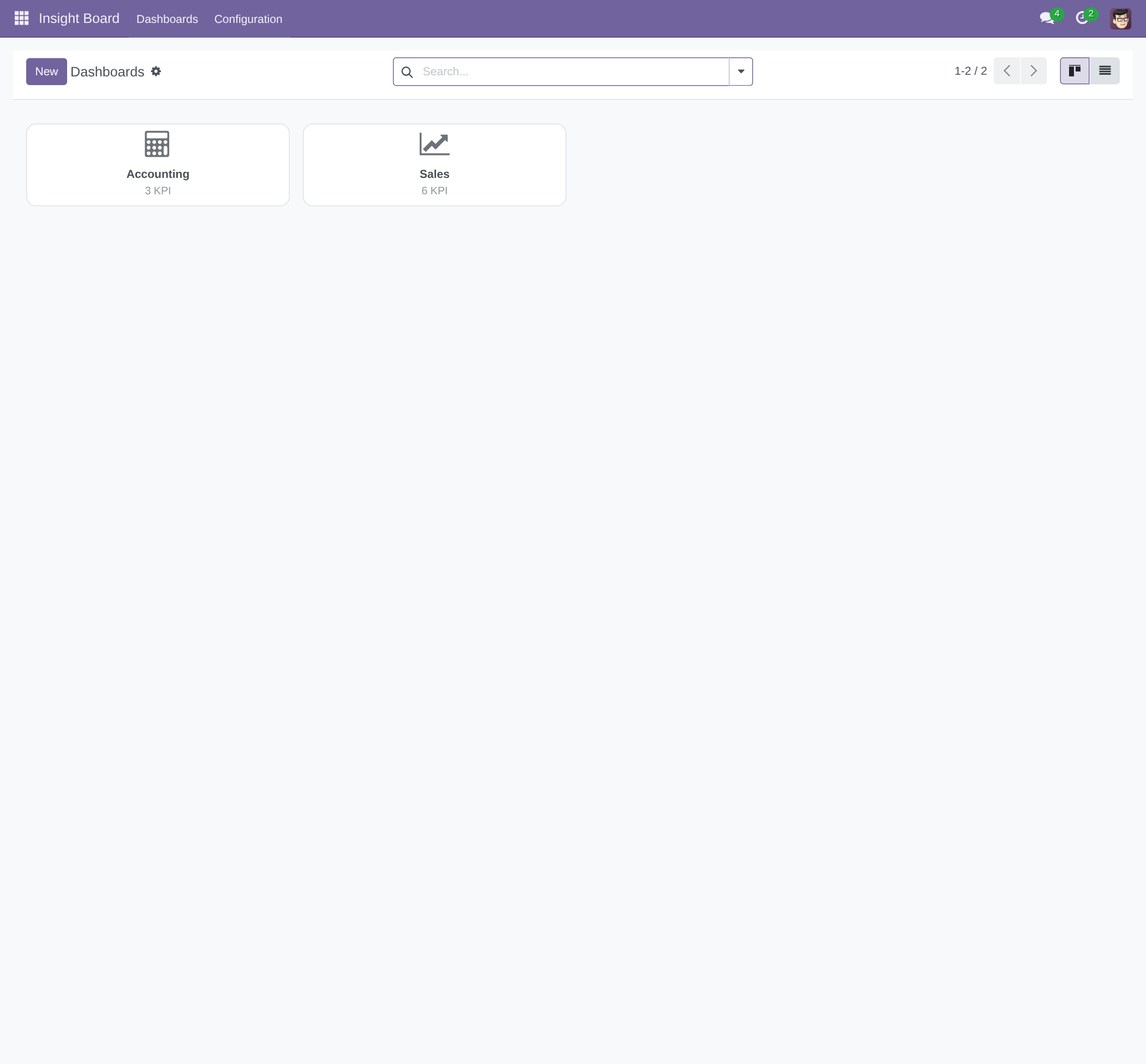 Choose your dashboard — Odoo 17
