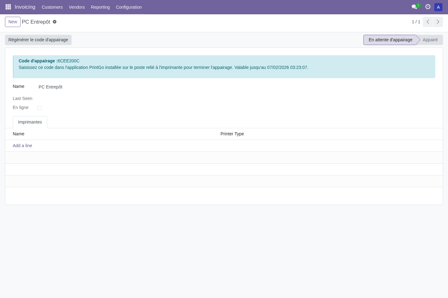 Pair a workstation — Odoo 17